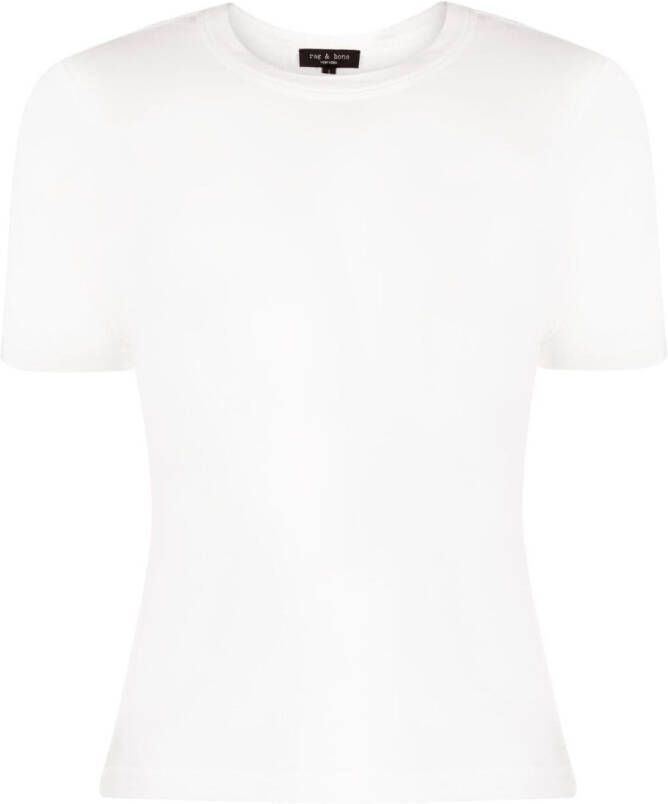 Rag & bone T-shirt van modal Wit