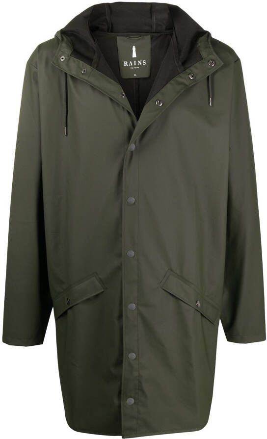 Rains Jas met capuchon Groen