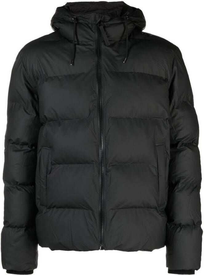 Rains Donsjack met metallic-effect Zwart