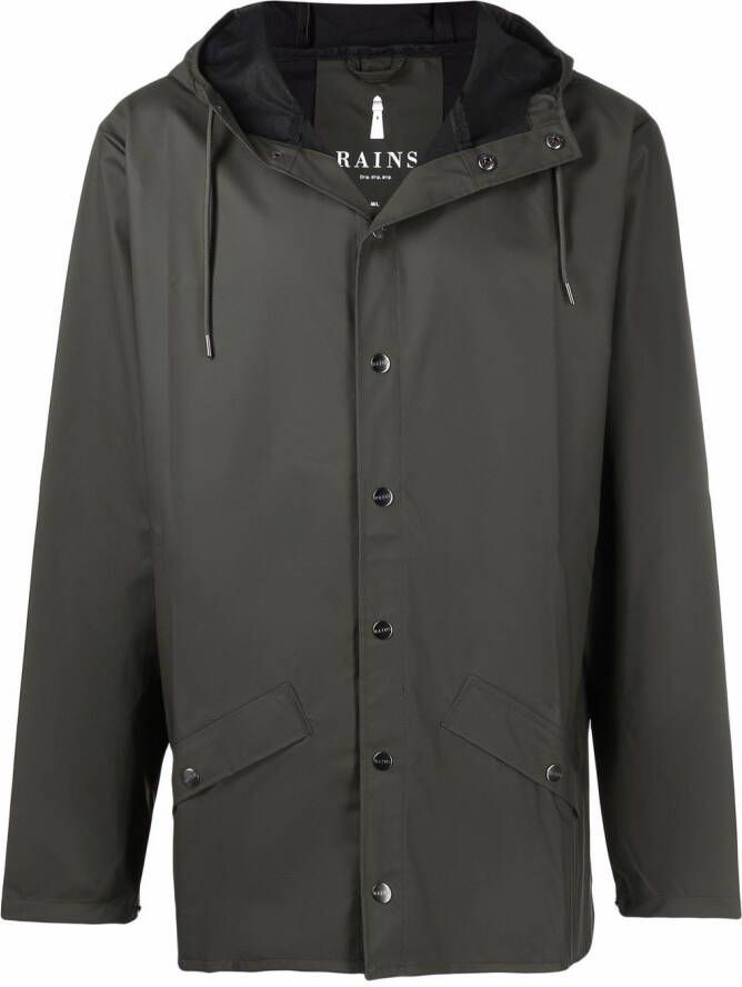 Rains Regenjas met capuchon Groen