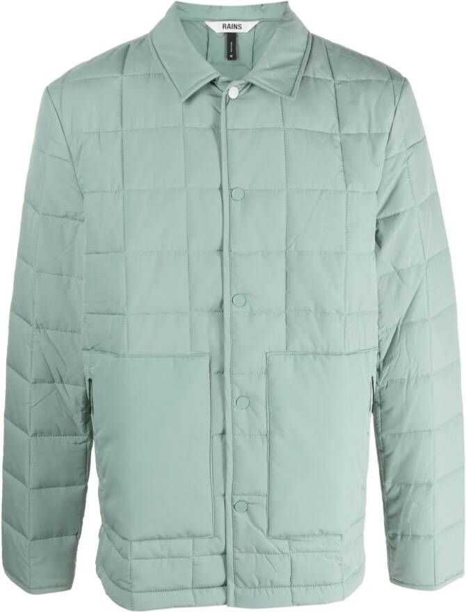 Rains Shirtjack met drukknopen Groen