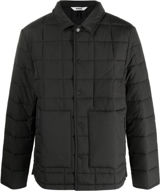 Rains Shirtjack met drukknopen Zwart
