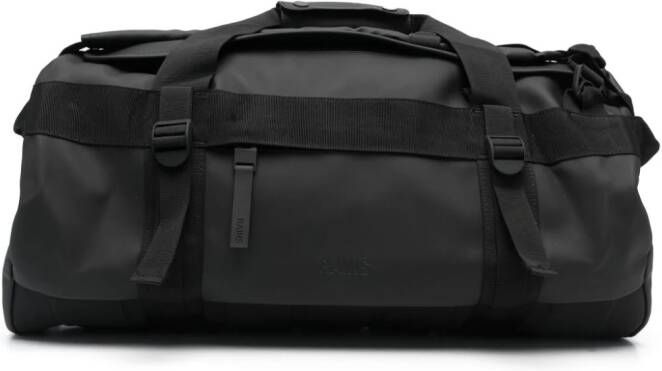 Rains Duffeltas met logoprint Zwart