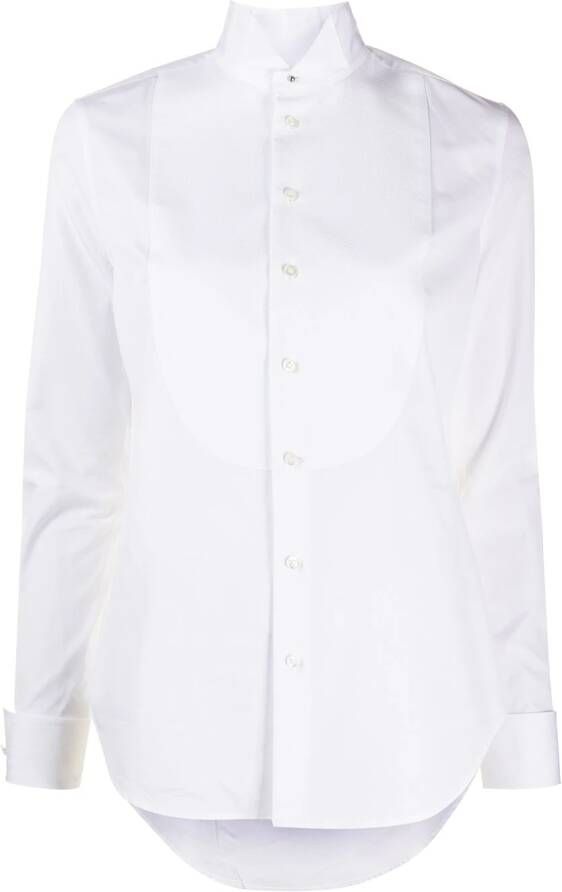 Ralph Lauren Collection Blouse met wingtip kraag Wit
