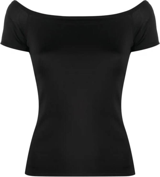 Ralph Lauren Collection Blouse met boothals Zwart