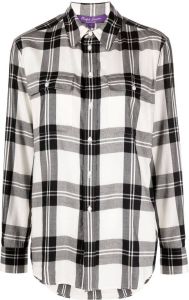 Ralph Lauren Collection Geruite blouse Zwart