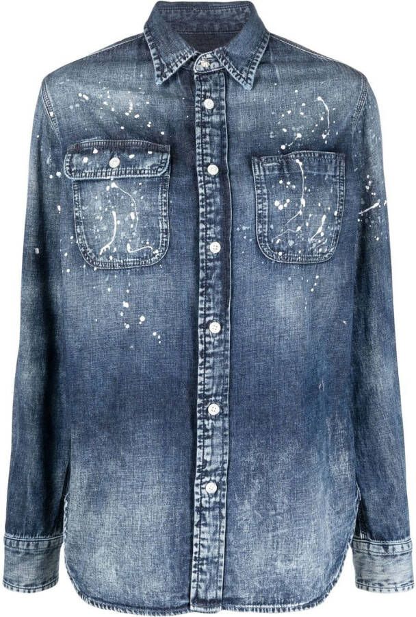 Ralph Lauren Collection Denim blouse Blauw
