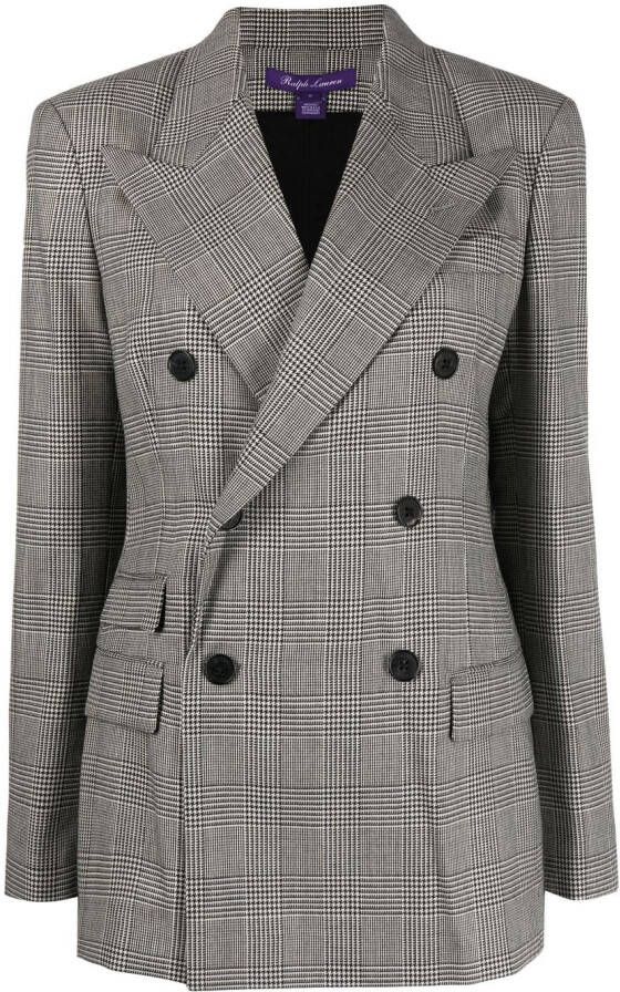 Ralph Lauren Collection Geruite blazer Zwart