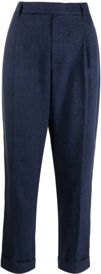 Ralph Lauren Collection High waist broek Blauw