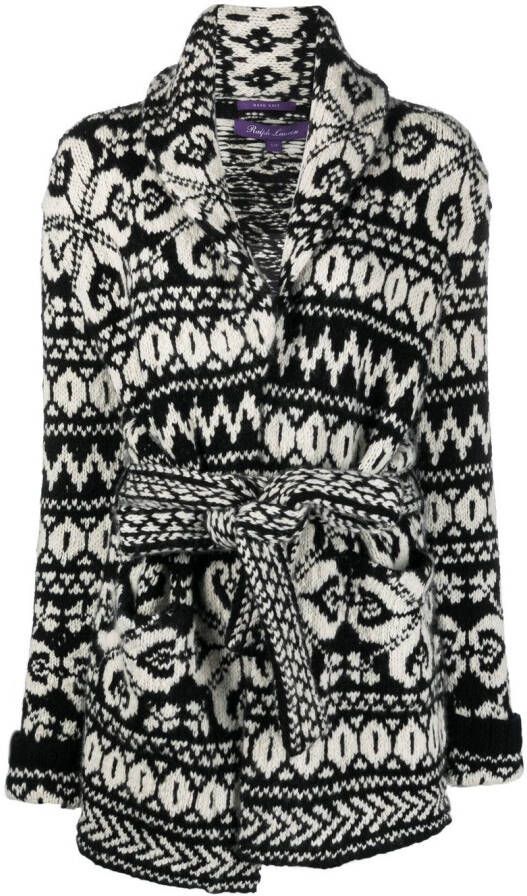 Ralph Lauren Collection Intarsia vest Zwart