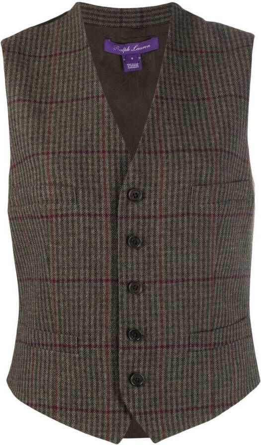 Ralph Lauren Collection Geruit gilet Groen