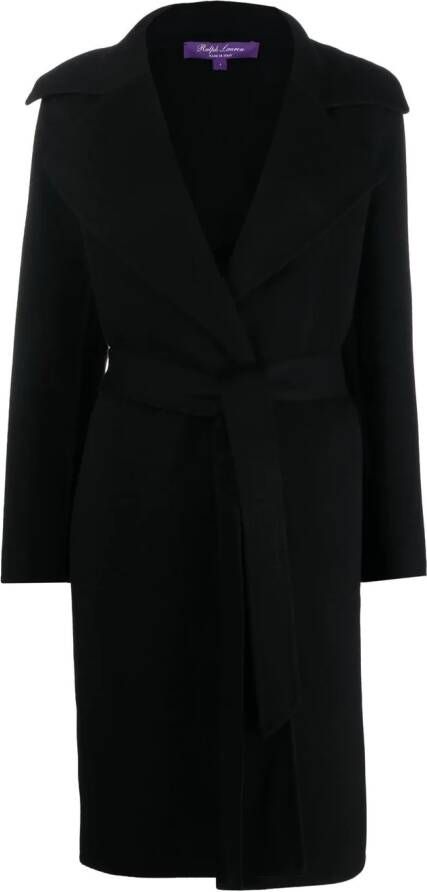 Ralph Lauren Collection Jas met gestrikte tailleband Zwart