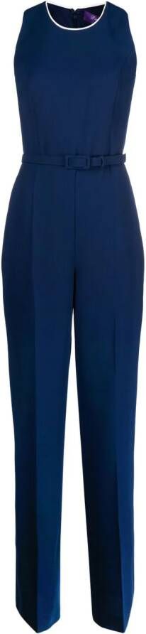 Ralph Lauren Collection Jumpsuit met ceintuur Blauw