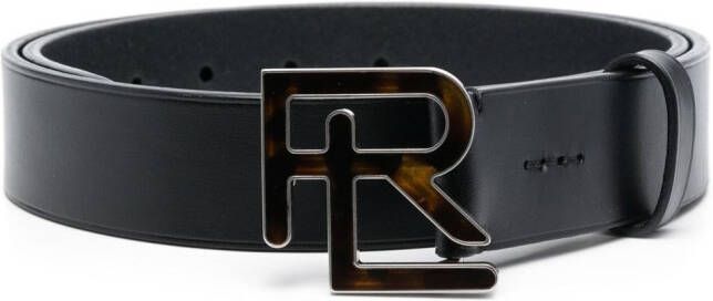 Ralph Lauren Collection Gespriem met logoplakkaat Zwart