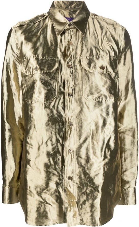 Ralph Lauren Collection Metallic blouse Goud