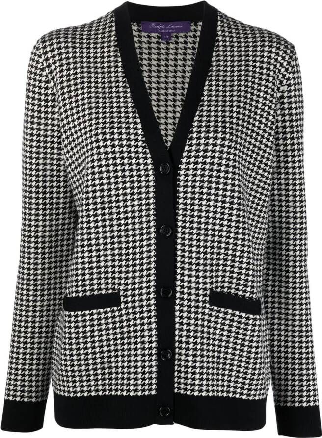 Ralph Lauren Collection Vest met pied-de-poule print Wit