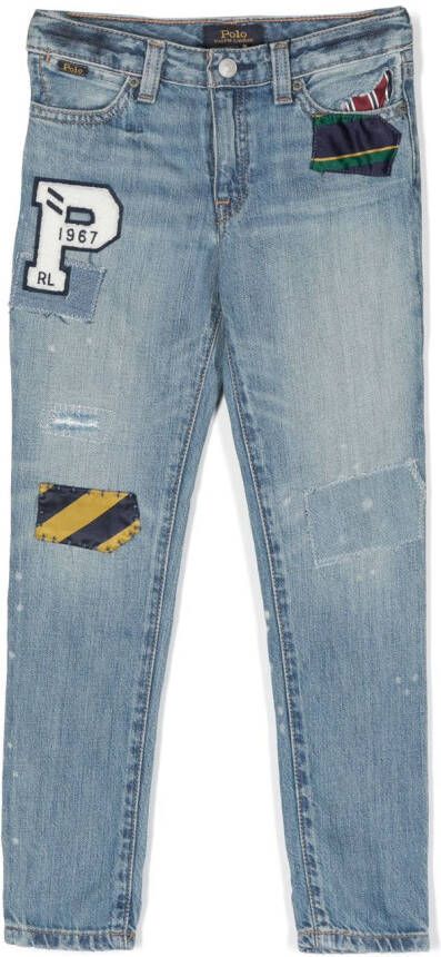 Ralph Lauren Kids Slim-fit jeans Blauw