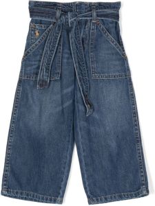 Ralph Lauren Kids Jeans met wijde pijpen Blauw