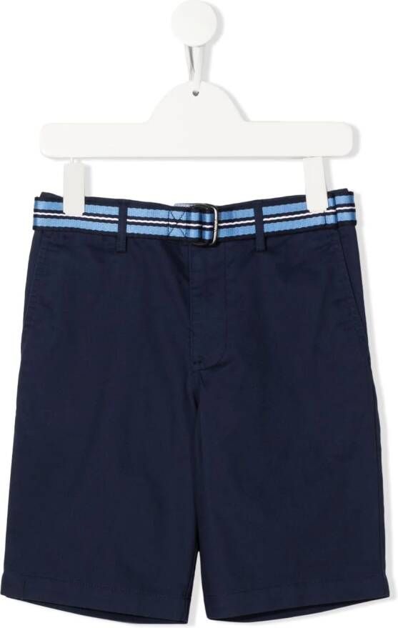 Ralph Lauren Kids Bermuda shorts met ceintuur Blauw