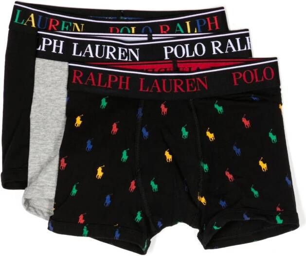Ralph Lauren Kids Boxershorts met logoband Zwart