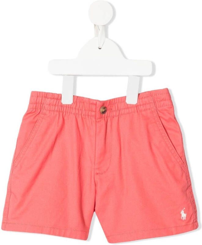 Ralph Lauren Kids Chino met geborduurd logo Roze
