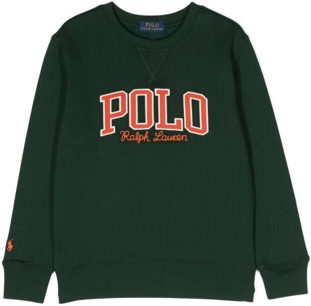 Ralph Lauren Kids Sweater met logo-applicatie Groen
