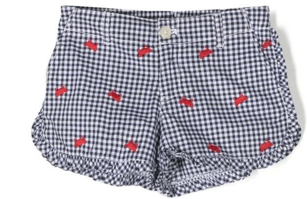 Ralph Lauren Kids Geruite shorts Wit