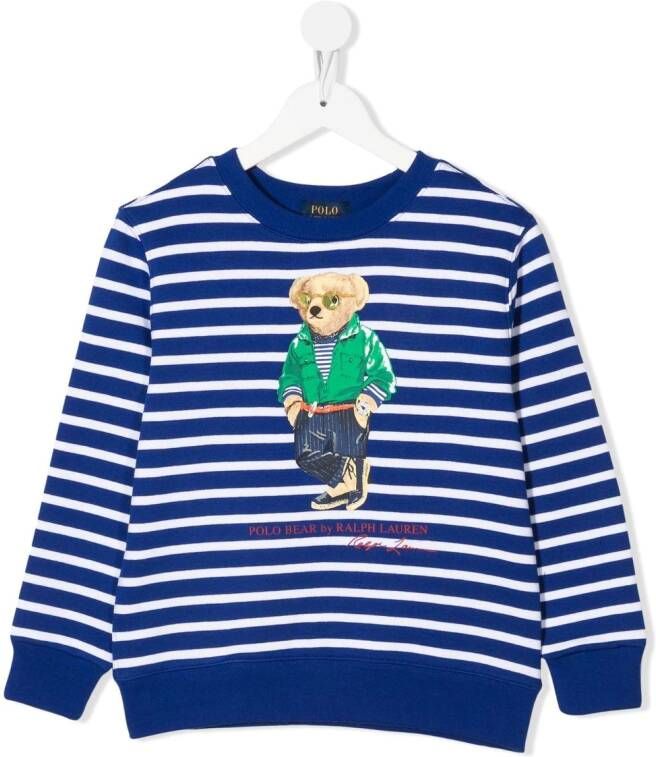 Ralph Lauren Kids Gestreepte sweater Blauw