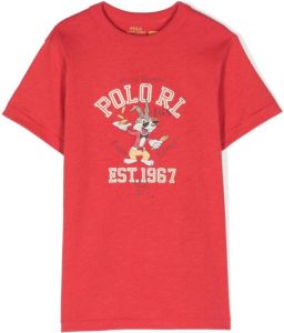 Ralph Lauren Kids T-shirt met grafische print Rood