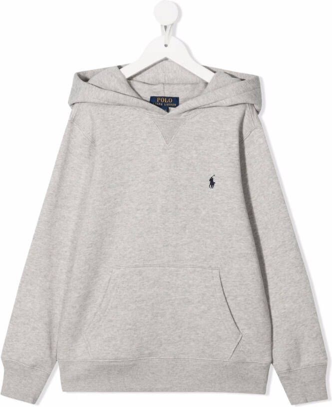 POLO RALPH LAUREN KIDS Hoodie met logo Grijs