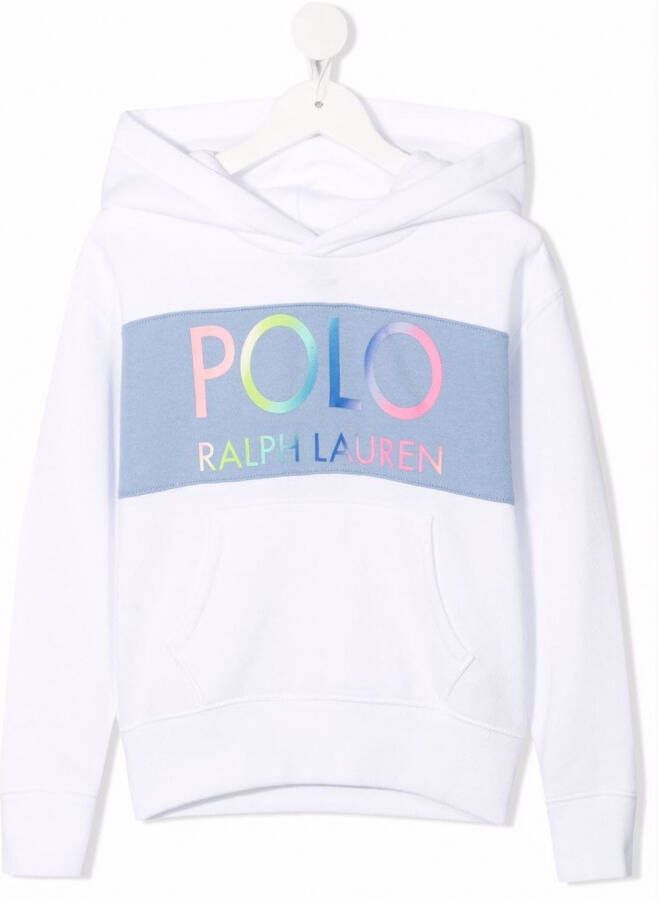 POLO RALPH LAUREN KIDS Hoodie met logoprint Wit
