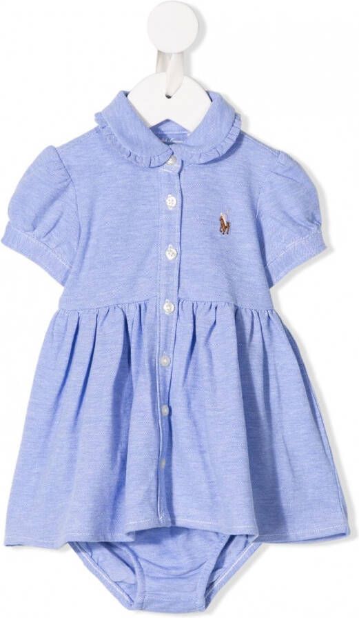 POLO RALPH LAUREN KIDS Jurkje met geborduurde pony Blauw