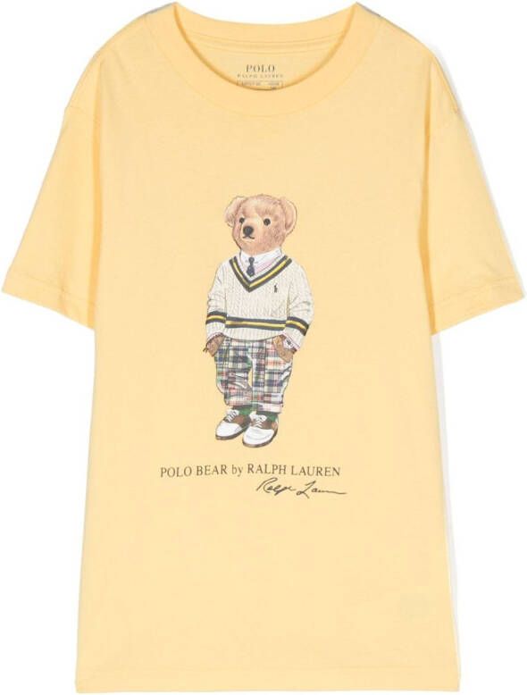 Ralph Lauren Kids Katoenen T-shirt Geel