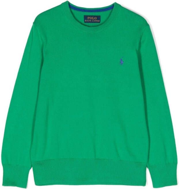 Ralph Lauren Kids Sweater met logo Groen