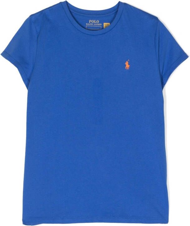 POLO RALPH LAUREN KIDS T-shirt met geborduurd logo Blauw