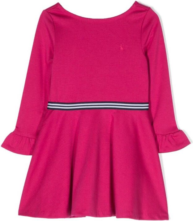 Ralph Lauren Kids Gestreepte jurk Roze