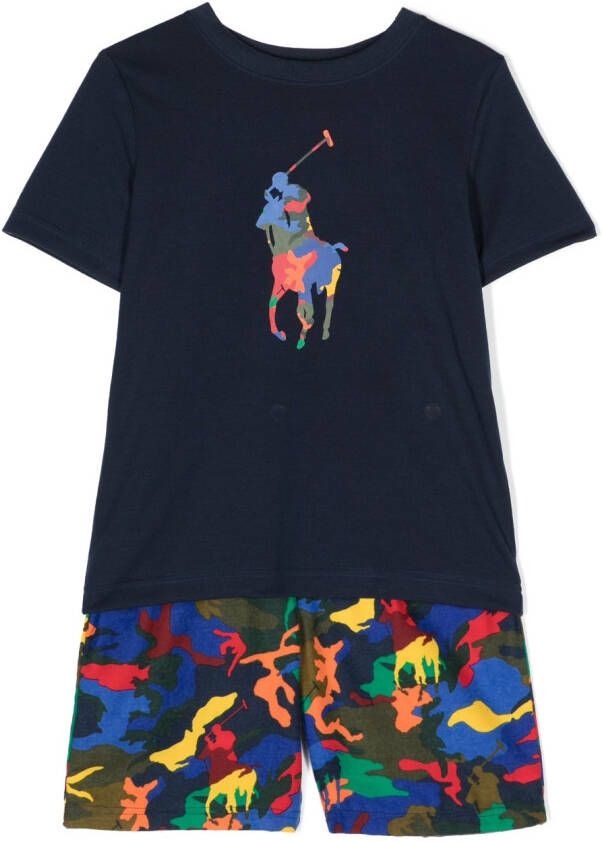 Ralph Lauren Kids Pyjama met logoprint Blauw