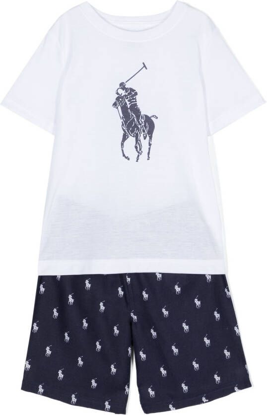 Ralph Lauren Kids Pyjama met logoprint Wit