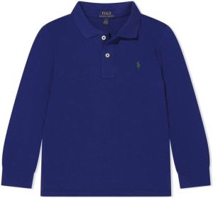 Ralph Lauren Kids Poloshirt met lange mouwen Blauw