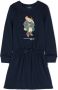 Ralph Lauren Kids Mini-jurk met teddybeerprint Blauw - Thumbnail 1
