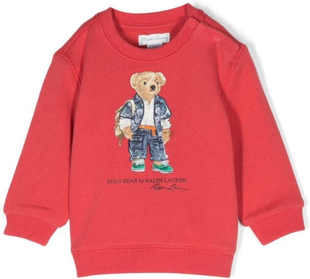 Ralph Lauren Kids Sweater met ronde hals Rood