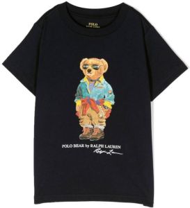 Ralph Lauren Kids Polo Bear motif T-shirt Blauw