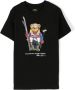 Ralph Lauren Kids T-shirt met teddybeerprint Zwart - Thumbnail 1