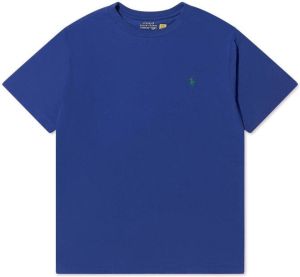 Ralph Lauren Kids Polo Pony-embroidered T-shirt Blauw