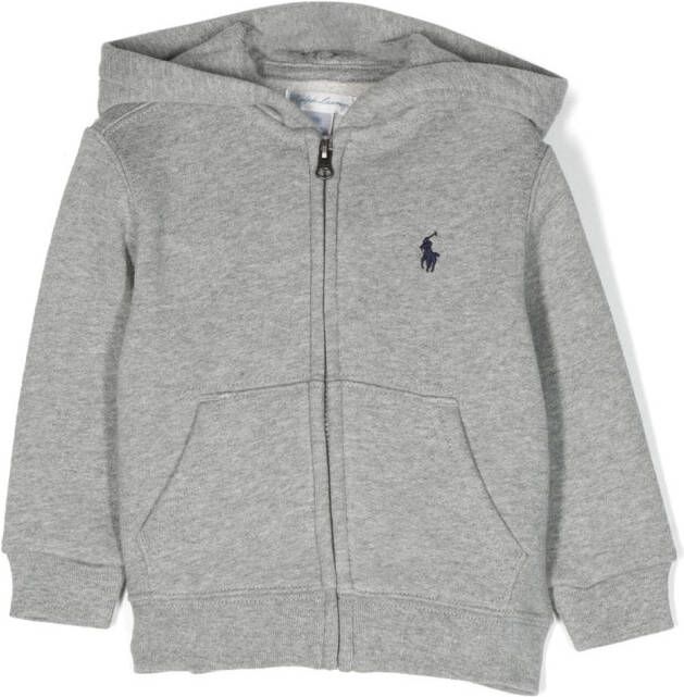 POLO RALPH LAUREN KIDS Hoodie met borduurwerk Grijs