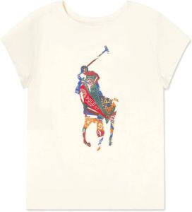 Ralph Lauren Kids T-shirt met print Beige
