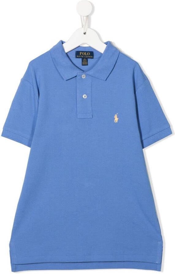 Ralph Lauren Kids Poloshirt met borduurwerk Blauw