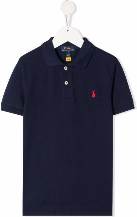 POLO RALPH LAUREN KIDS Poloshirt met geborduurd logo Blauw