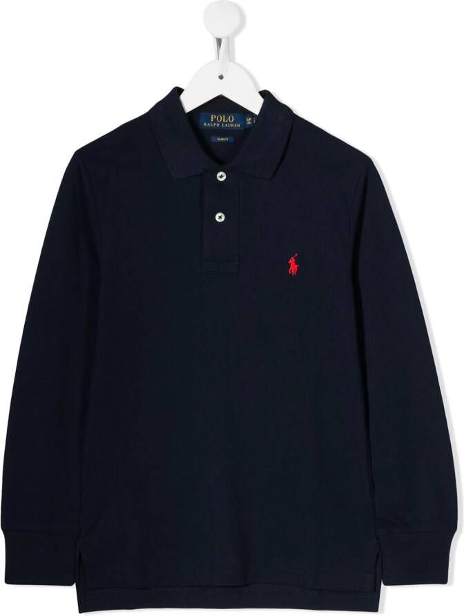 POLO RALPH LAUREN KIDS Poloshirt met geborduurd logo Blauw