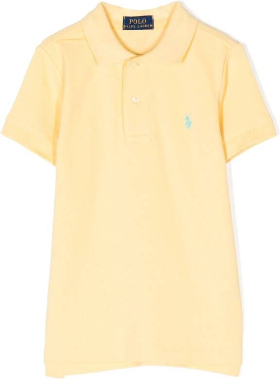 POLO RALPH LAUREN KIDS Poloshirt met geborduurd logo Geel